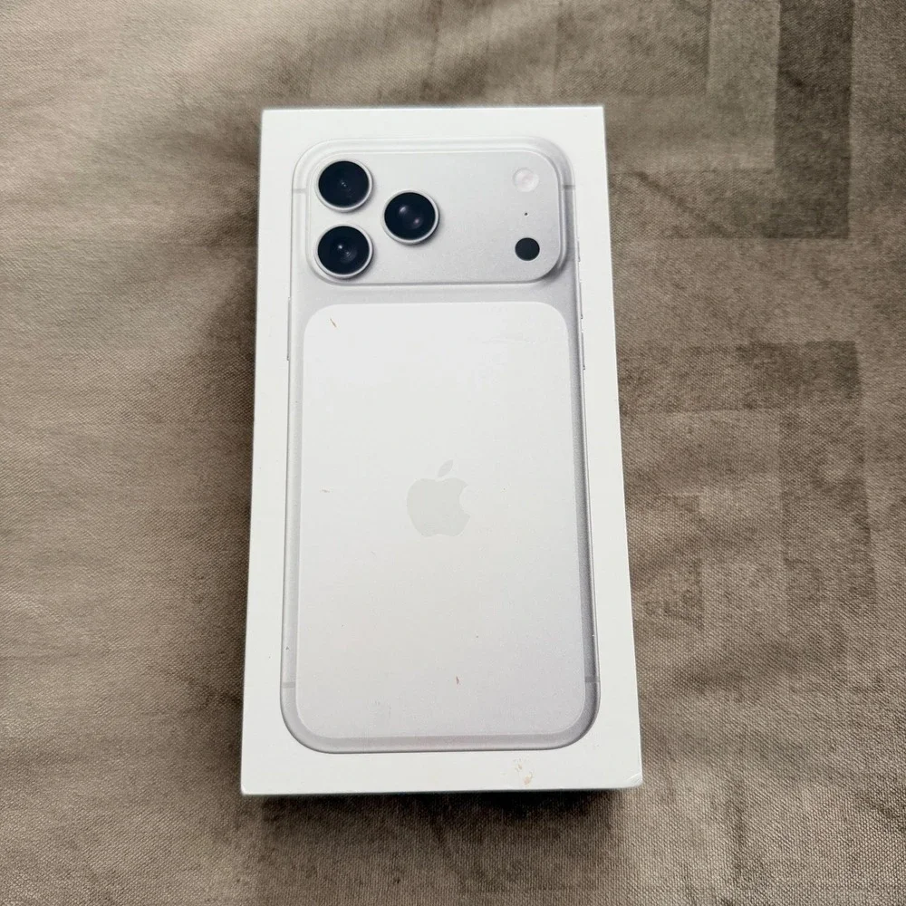 Apple IPhone 17 Pro Max Retail Box Silver White Packaging Empty Box Only